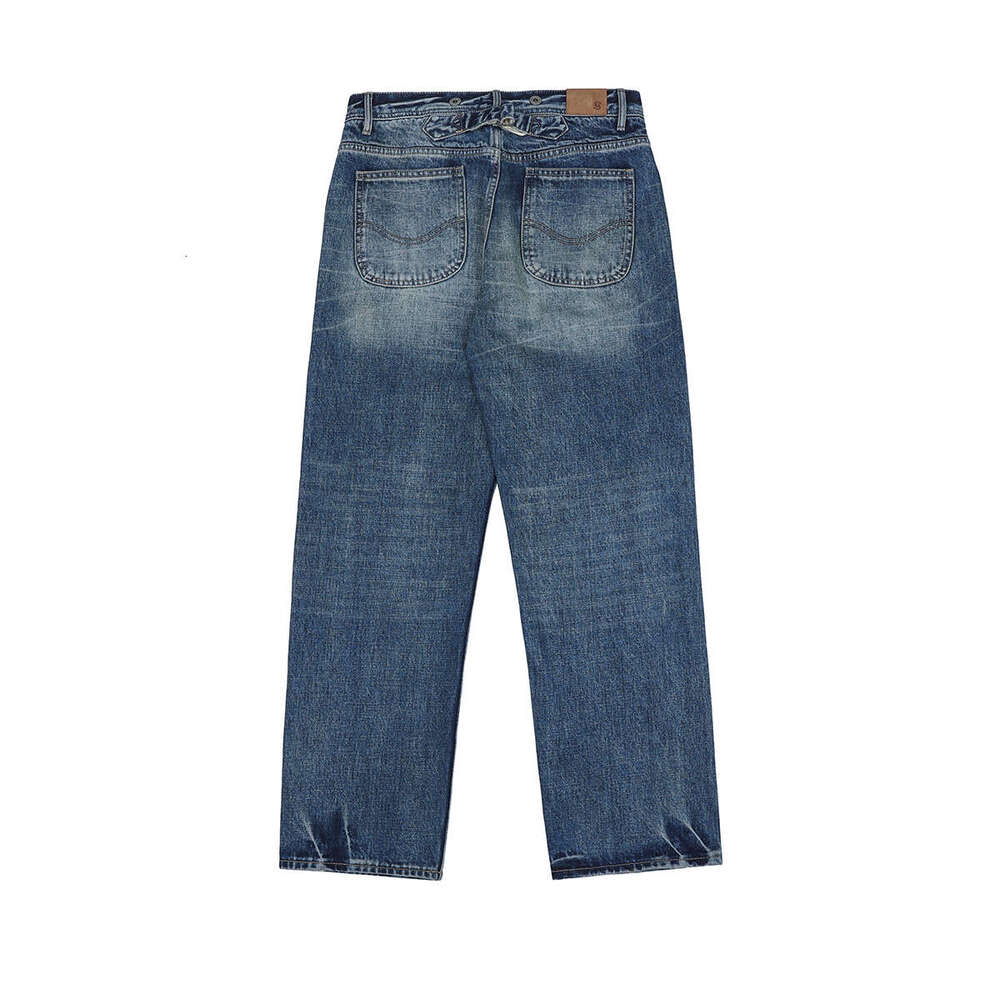 Second Order Washed Jeans Vintage Streetwear 13Oz Seedge Denim Pants For Men