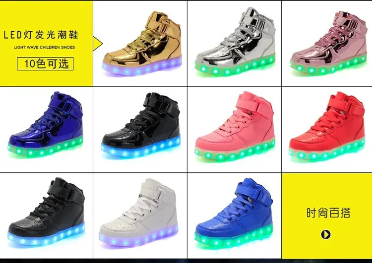 Size 2542 Remote Control USB LED Shoes for Children Adult Feminino Tenis Kids Boys Girls Luminous Sneakers with Lights 241030