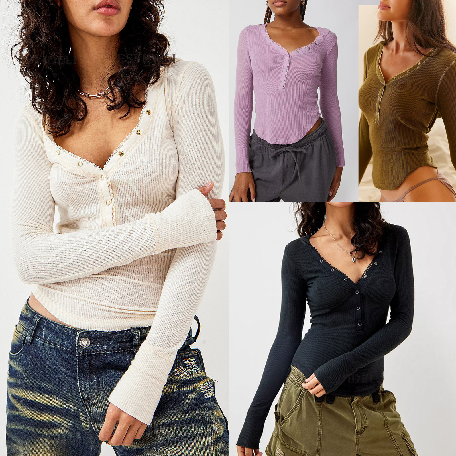 Designer's new spring autumn solid color long sleeved single breasted hooded T-shirt, slim fit and slimming short top SU3500