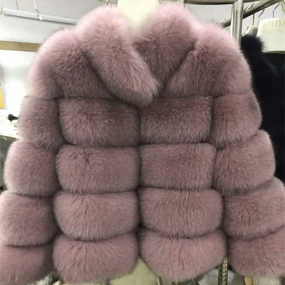 QUEENTINA Natural Real Fox Fur Coat Fashion Winterjacket Women Warm 2023 New Outerwear Designer External Clothes Plus