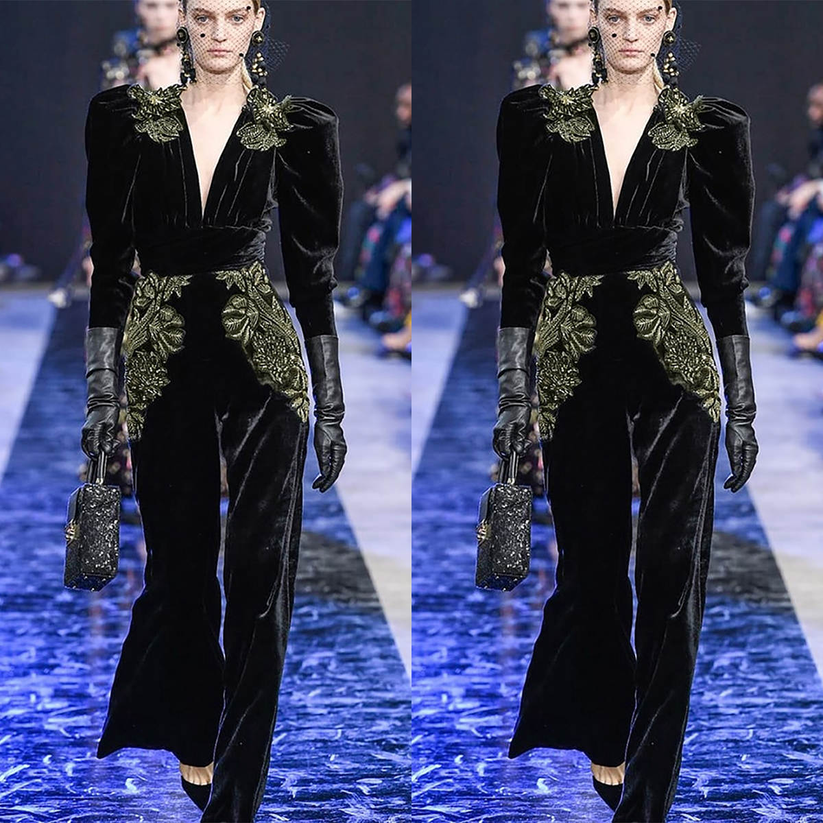 Red Carpet Show Women Pants Suits Velvet Appliques Prom Evening Guest Formal Wear Custom Made 2 Pieces Blazer Sets