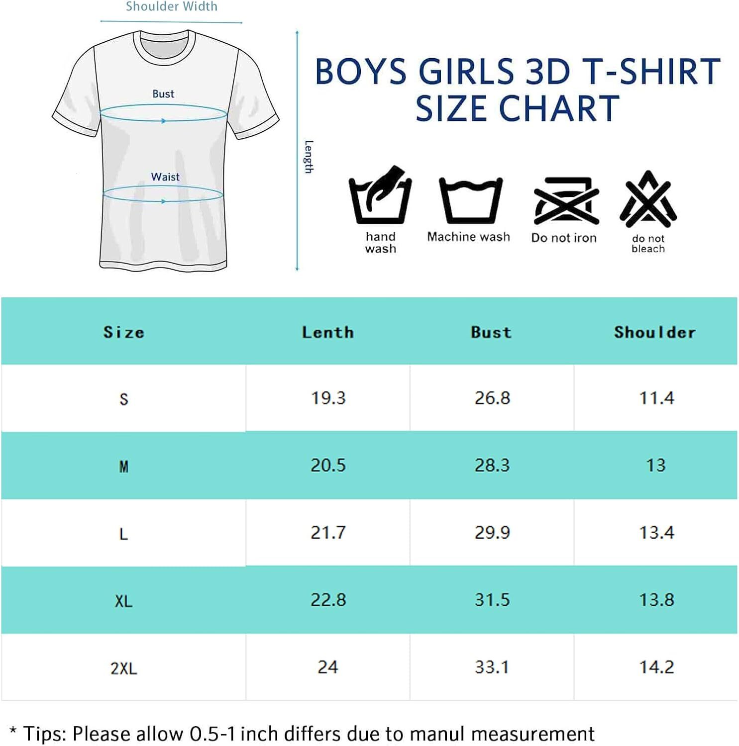 Mens T shirt Mens T shirt Boys Girls 3D Graphic Shirts Cool Crewneck T-Shirt Unisex Short Sleeve Top Tees 6-16 Years tee Casual tops summer clothes te