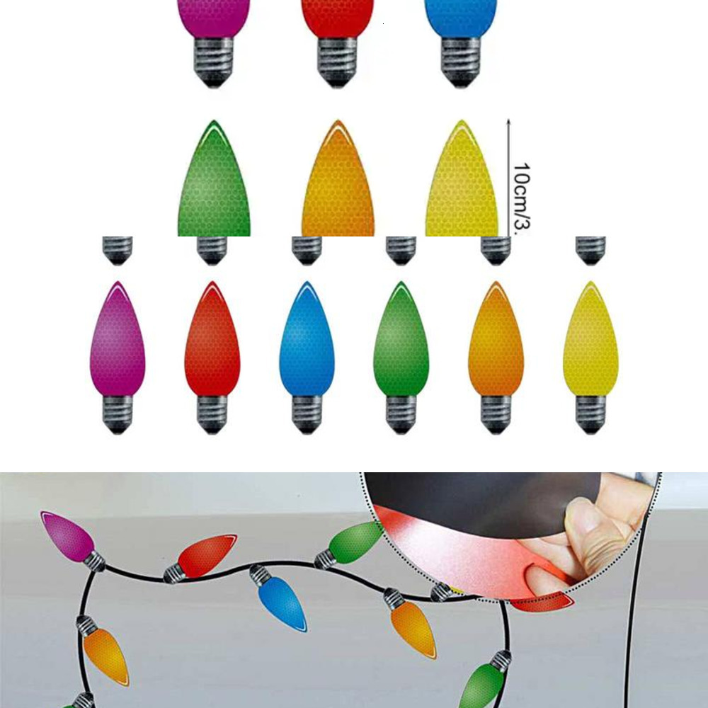 New Magnet For Reflective Light Stickers 6 Bright Colors Car Refrigerator Decorations Christmas Decals