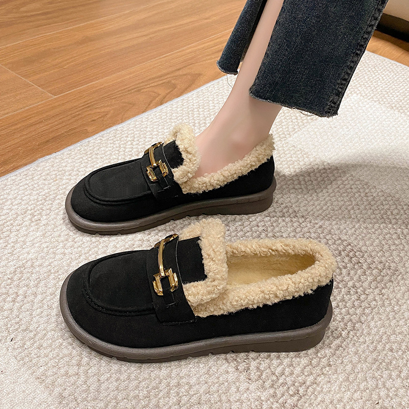 2024 New Free Shipping Designer Slippers Suitable for Women Flat Slippers Thick Bottom Hairy Shoes with Velvet Warmth Baotou