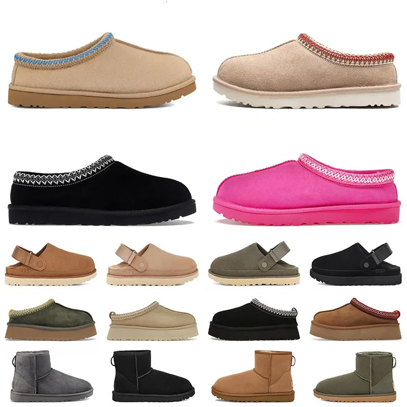 Slippers Tazz Slides Women Platform Tasman Sandal Fur Mini Boots Winter Room House Ankle Bootes 671