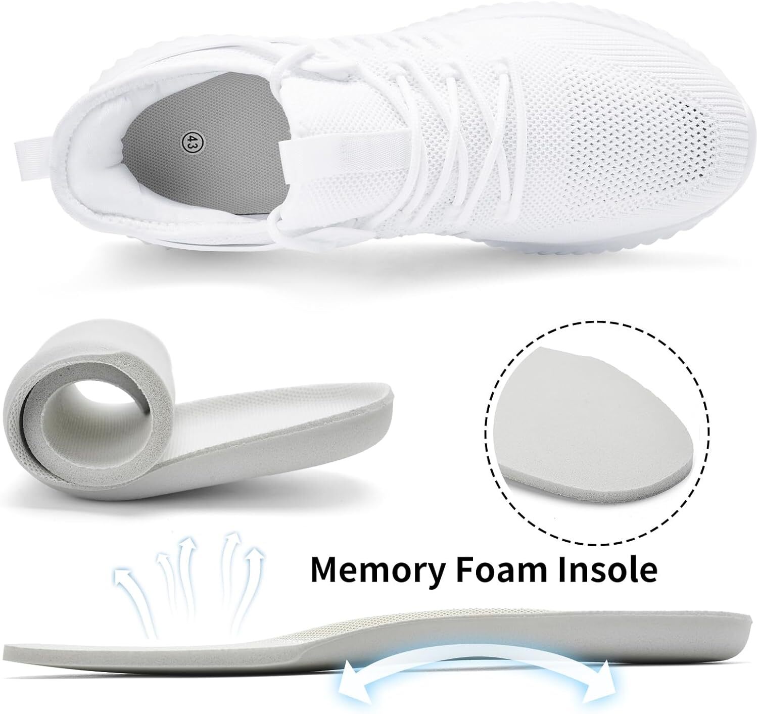 Men S Walking Shoes Sneakers Slip On Memory Foam Running Tennis Suitable For Sports Exercise Gym Indoor And Outdoor Lightweight Breathable Leisure