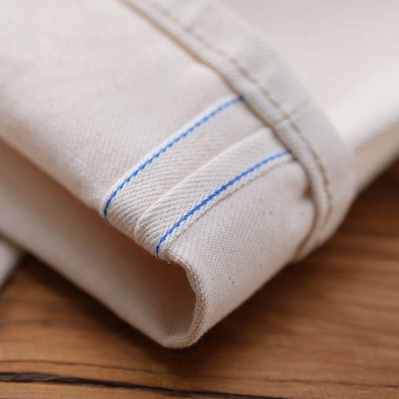 Men White Jeans For Seedge Denim Mid Waist Pants Workwear Trend 2023