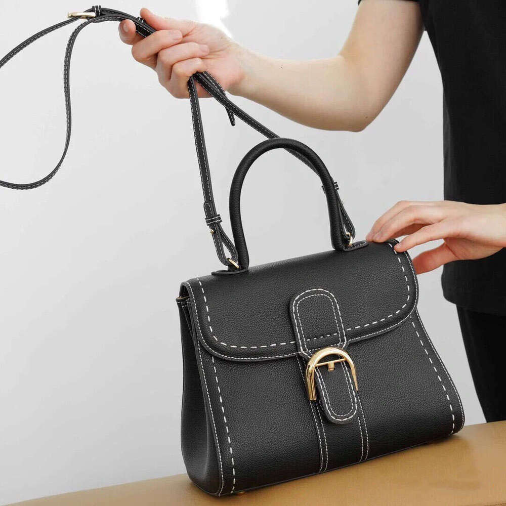 Classic Design Mini Handbag Women's Genuine Leather Retro Small Square 2024 Fashionable Cowhide Shoulder Crossbody Bag