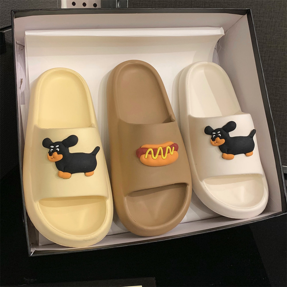 Soft cloud cartoon cute puppy slipper Women's slipper Men's slide shoes Indoor family platform slipper Women's summer beach non-slip sa