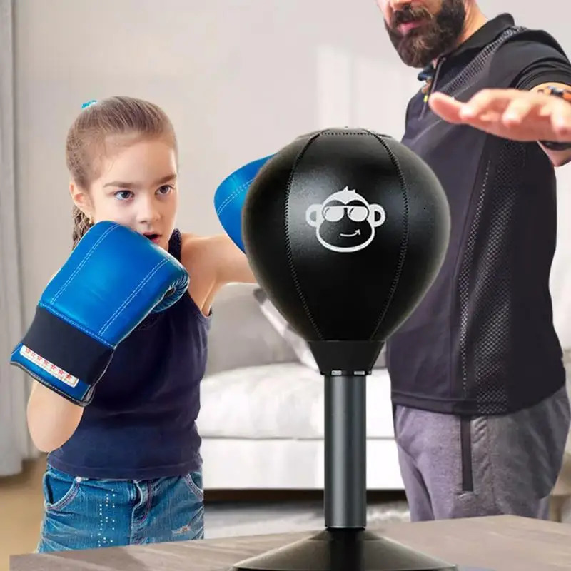 Punching Bag Desktop Punching Bag Stress Buster With Suction Cup Desk Table Boxing Punch Ball Suction Cup Reduce Tension Toys 241031