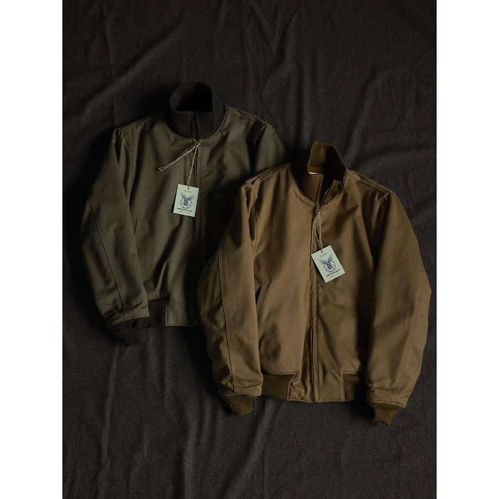 BOB DONG WWII Tanker Jacket Plain Edition Vintage Men's Wool Ed Military Outerwear