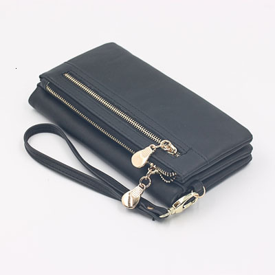 New designer double zipper frosted large capacity women's wallet long handbag