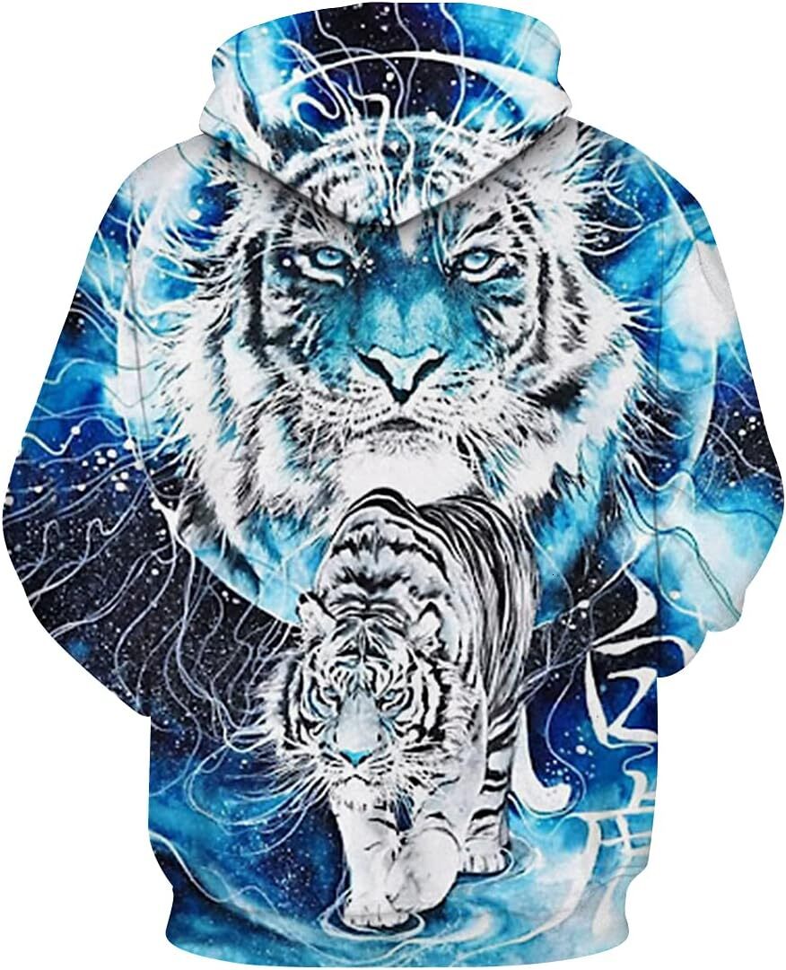Hoodie for Mens Womens Unisex Mens 3D Printed Novelty Pattern Hoodies Tiger Hoodie Pullover Sweatshirt Graphic Hoodies sweatshirt cool