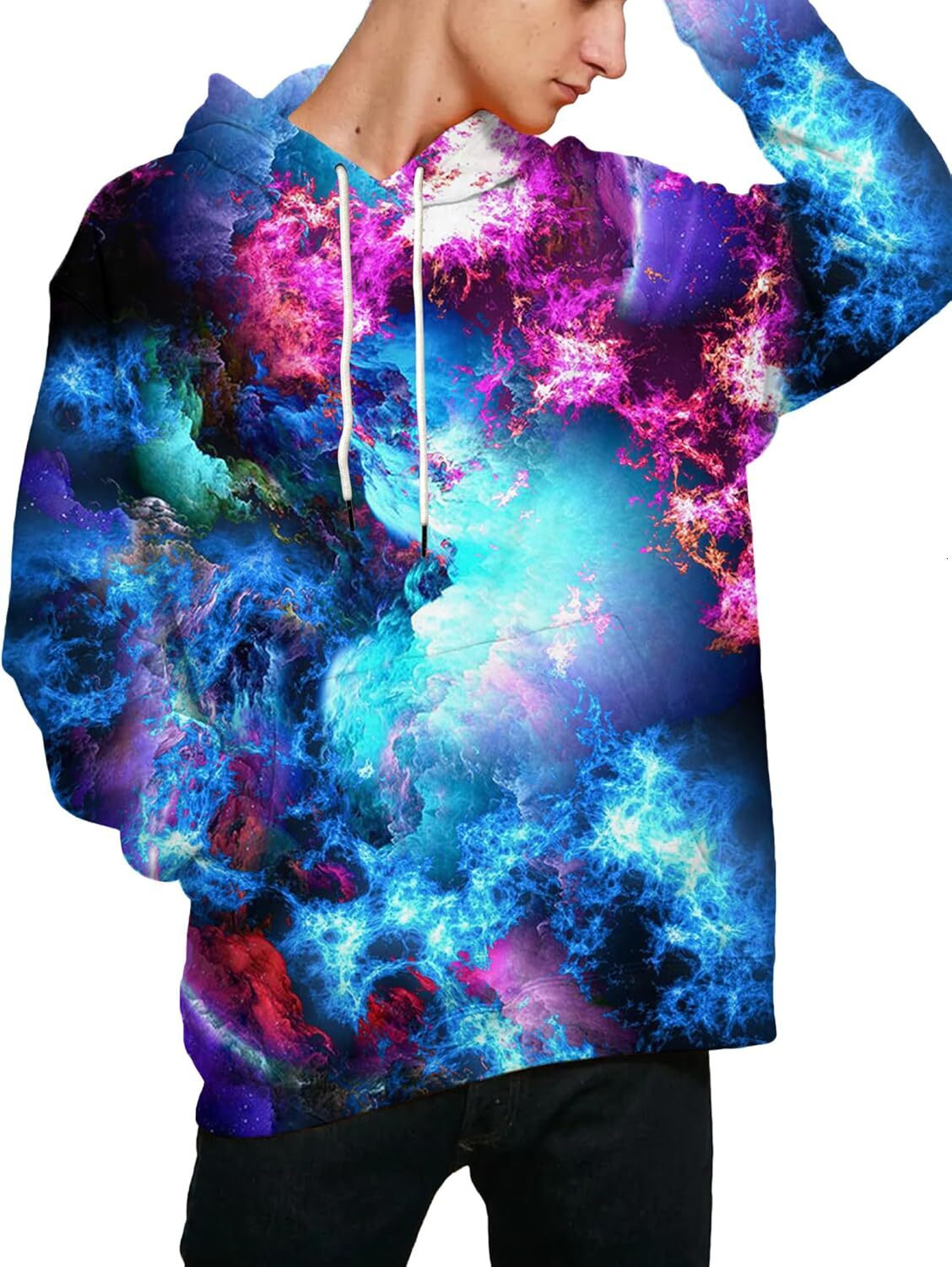 Hoodie for Mens Womens Unisex 3D Printed Hooded Sweatshirt Casual Super cool fashion Pullover Hoodie with Big Pockets Graphic Hoodies sweatshirt Pullo