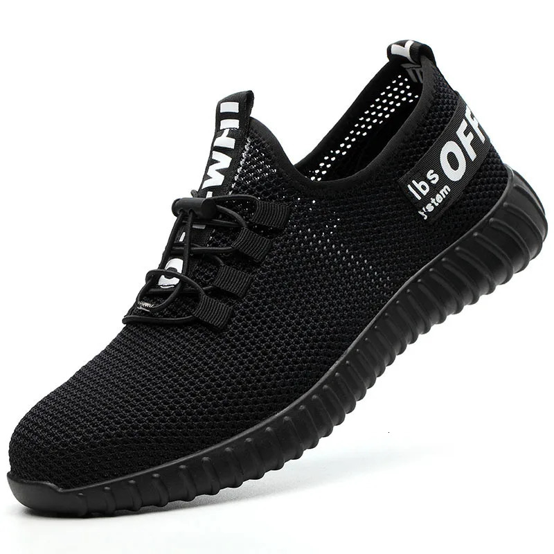 Indestructible Steel Toe Breathable Work Shoes Men and Women Puncture-Proof Lightweight Safety Boots Non Slip Comfort Sneakers 241031