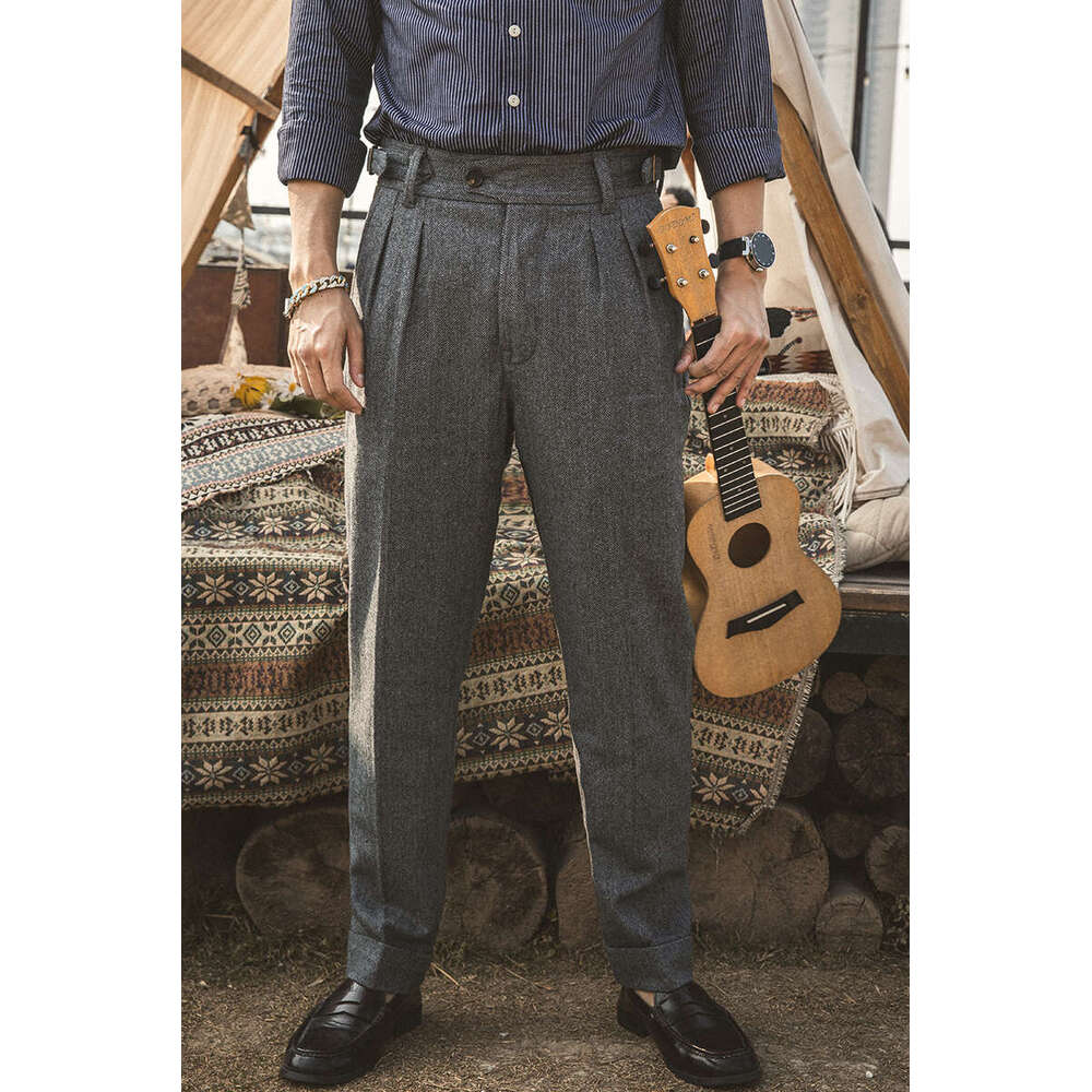 Red Tornado HBT Woolen Gurkha Pants Vintage Style Mens Casual Trousers Loose Fit