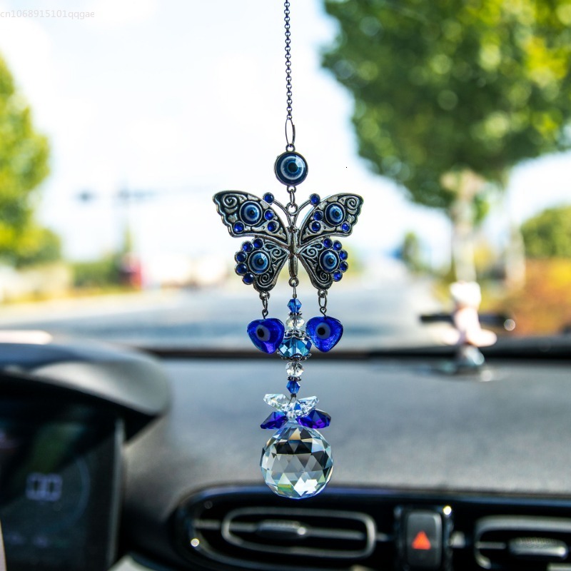 New Hanging Crystal Sun Evil Eye A Hand Rainbow Maker Colored Glass Light Catcher Prism Home Garden Decoration Decor