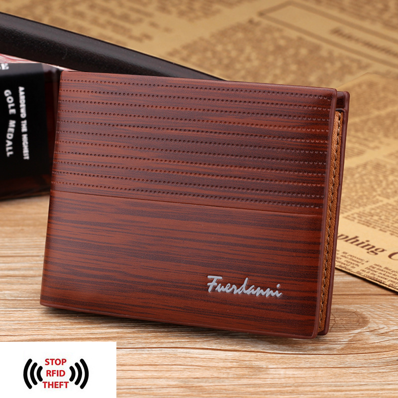 New designer Hengsheng short fashion multi slot men's wallet clip straight tube