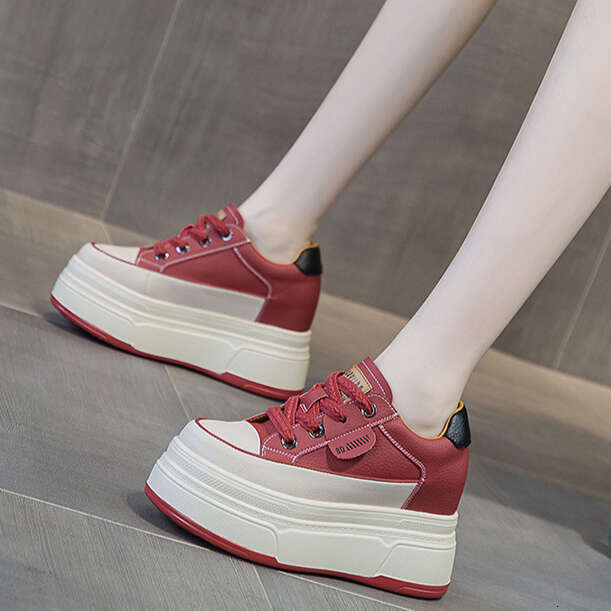 Fujin 9cm Cow Suede Genuine Leather Women Vulcanized Platform Wedge Skate Boarding High Brand Heels Casual Summer Shoes free shipping shoes
