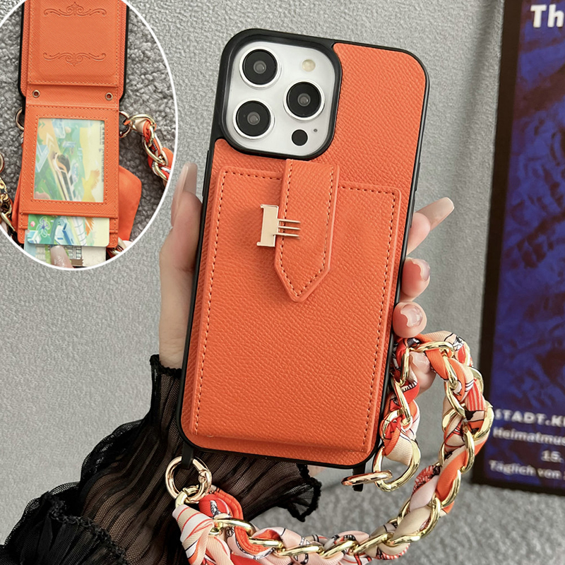 For iPhone 15 Pro Max Cases Card Holders Designer Crossbody Wallet Phone Case Apple iPhone 14 Pro Max 13 12 15 Plus Case Luxury Handbag Mobile Cover with lanyard