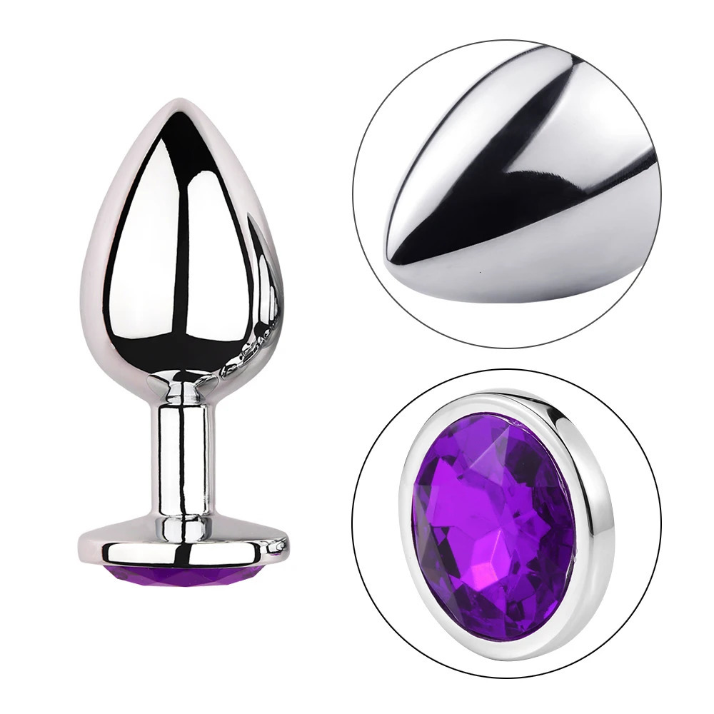 1Pcs Metal anal plug Jewelry base novice player to senior player 5 size Butt g-point massage sex toys 241031