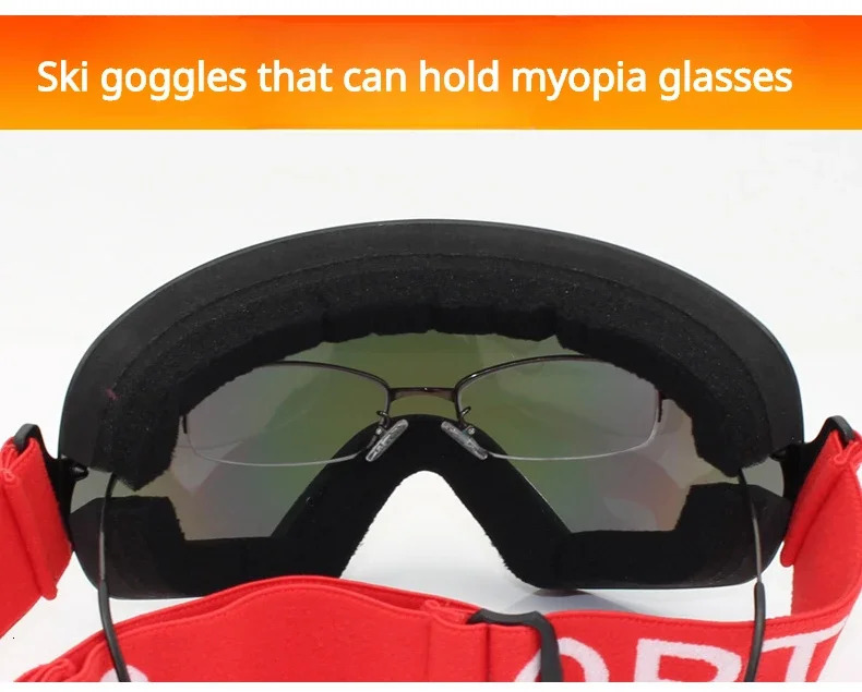 LIGHTWEIGHT Professional Ski Goggles Men WomenUV400 Adult Anti-fogSnowboard Skiing GlassesUltra-light Winter Snow Eyewear 241031