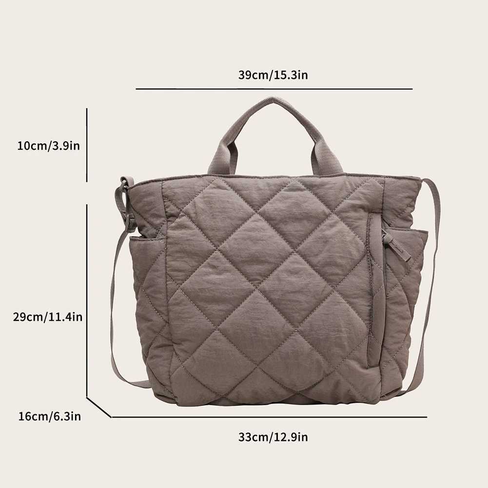 Women Puffer Hobo Handbag Fluffy Crossbody Bag Zipper Padded Shoulder Bag Satchel Travel Bag Winter Shopper Bag Commuting BagC250214