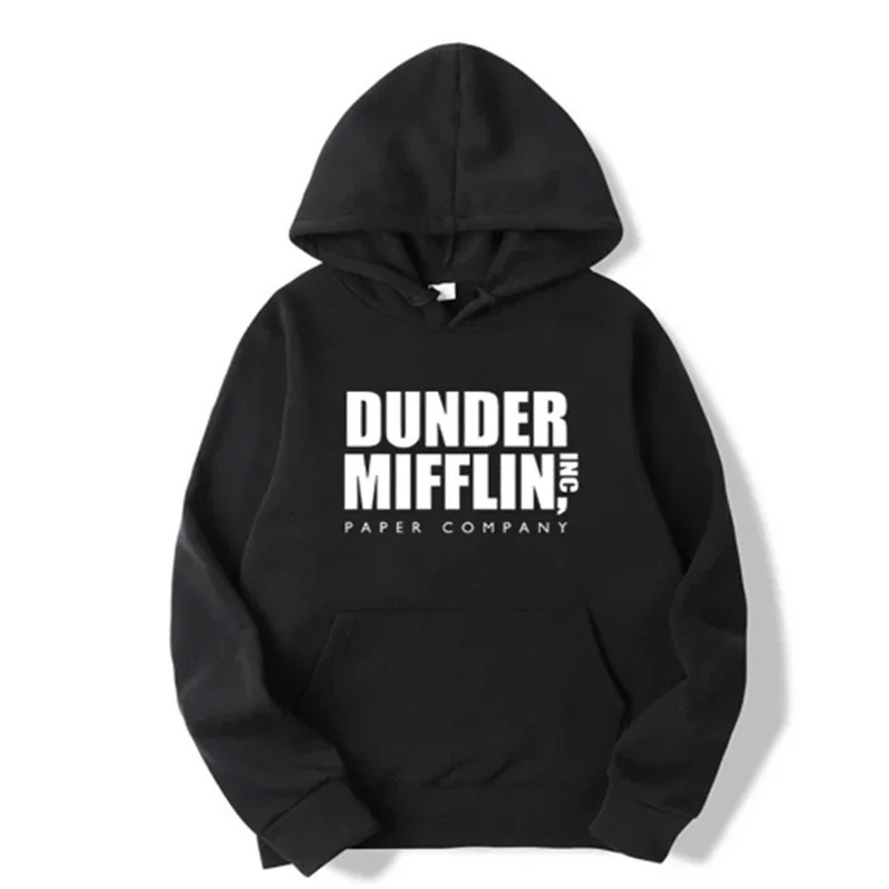 Dht Schrute Hoodies para homens e mulheres casual com capuz Office Dunder Mufflin papel 241024
