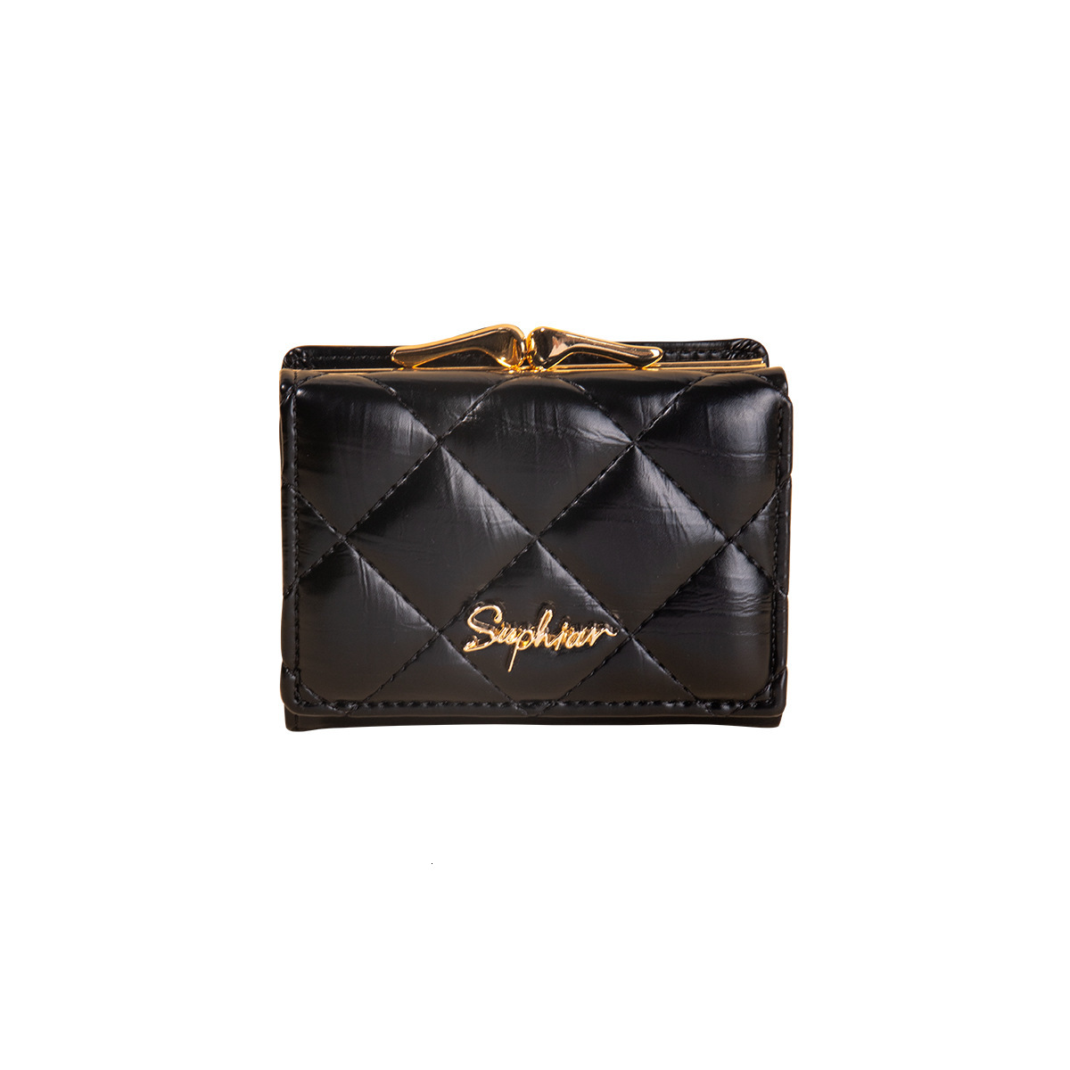 New designer embroidered plaid wallet for women, lightweight ins coin wallet, pu fashion card bag