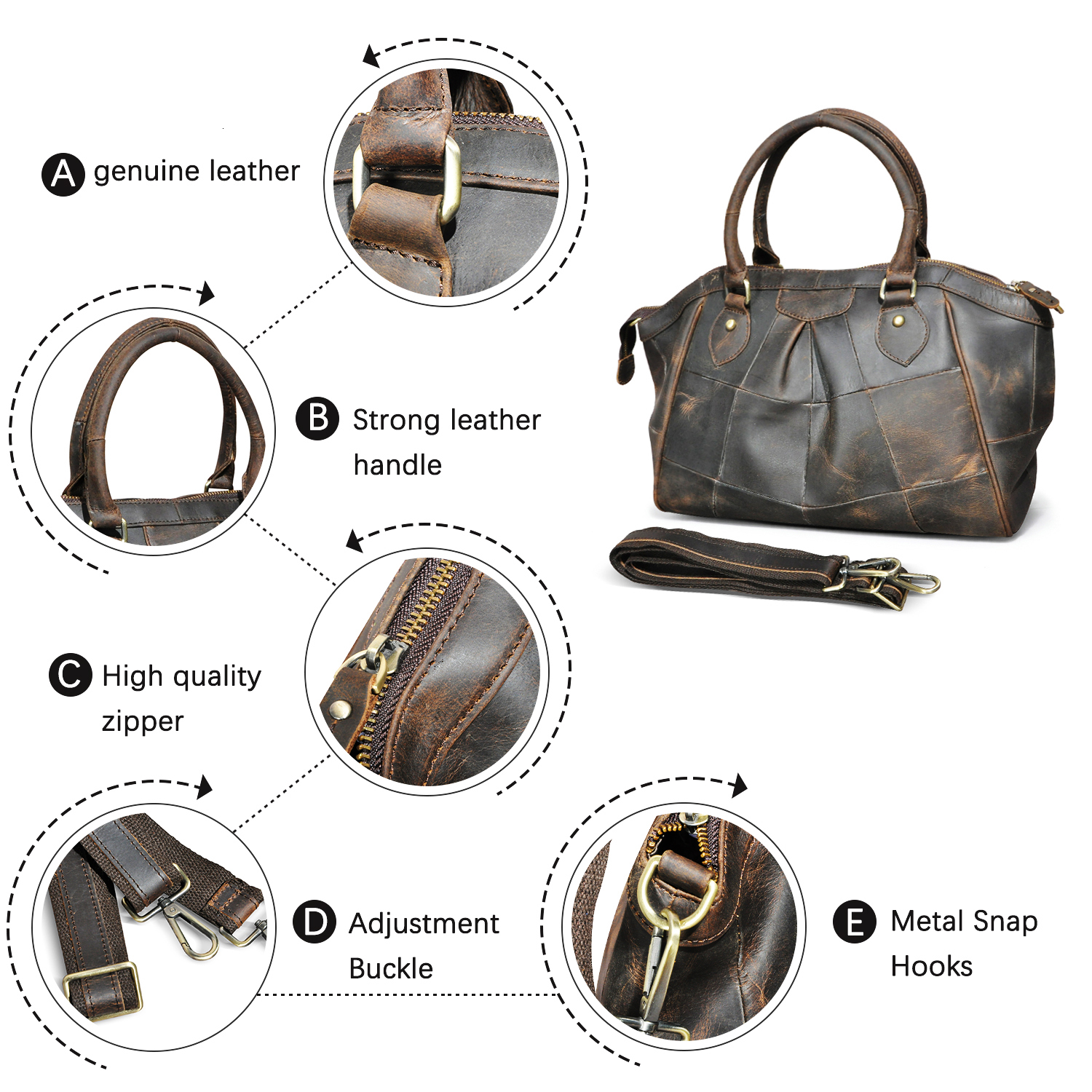 Hot Sale Natural Genuine Leather Ladies Small Purse And Handbag Over The Shoulder Tote bag For Women Female Design 804217