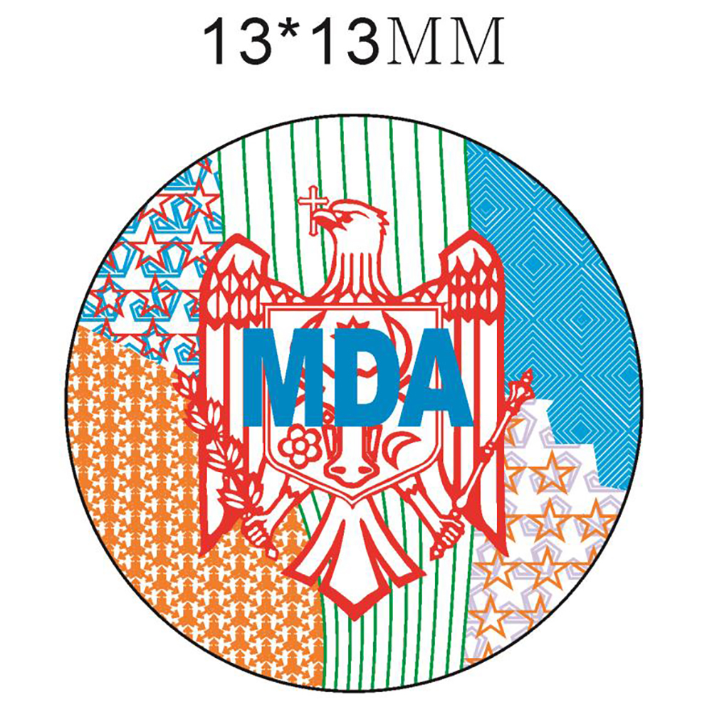Anti-counterfeiting transparent round hologram sticker Adhesive Rainbow Holographic Foil Hologram Overlay Sticker