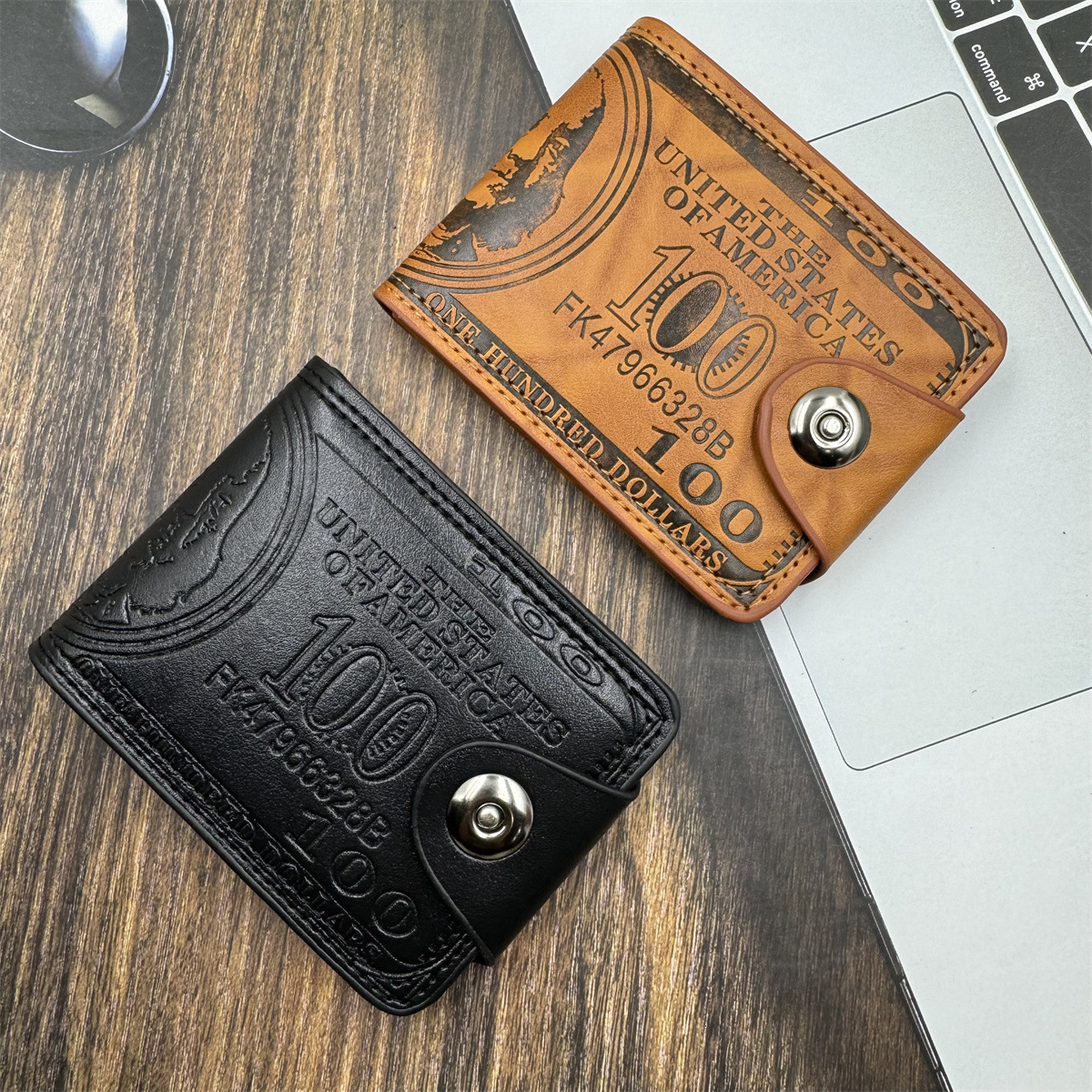 New designer's men's wallet with USD pattern, ultra light PU bag, multifunctional and multi card slot