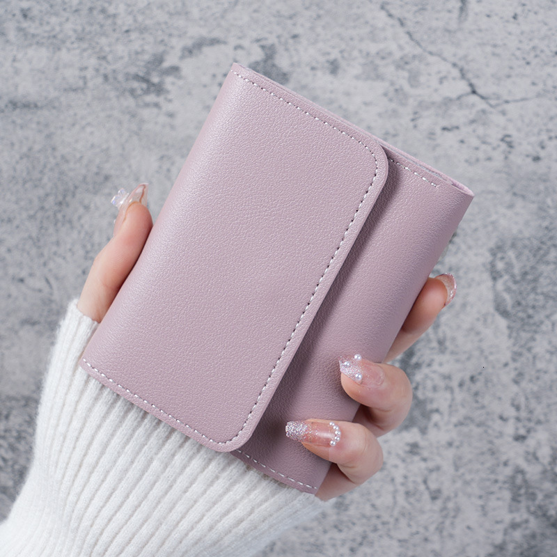 New Designer Minimalist Short Women's Ticket Clip Multi functional Card Bag Replacement Ultra Thin Smooth Wallet