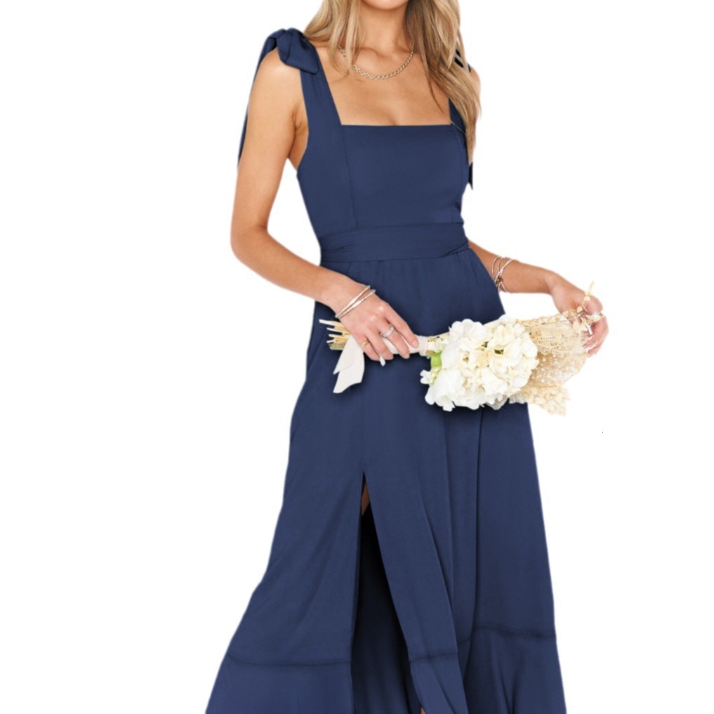 designer dress summer hot selling new elegant and fashionable women's clothing temperament commuting slit dress french highend feeling skirt dres