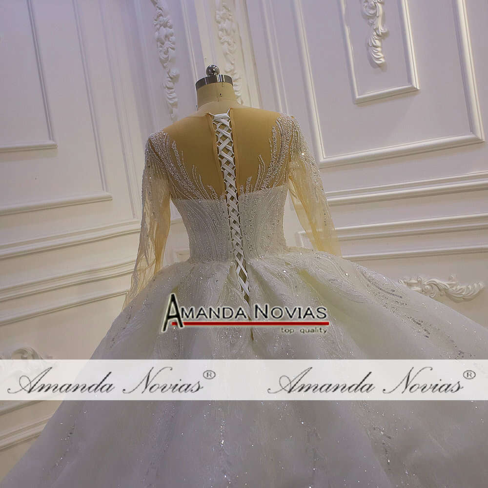 V-neck Long Sleeve New Style wedding Dress