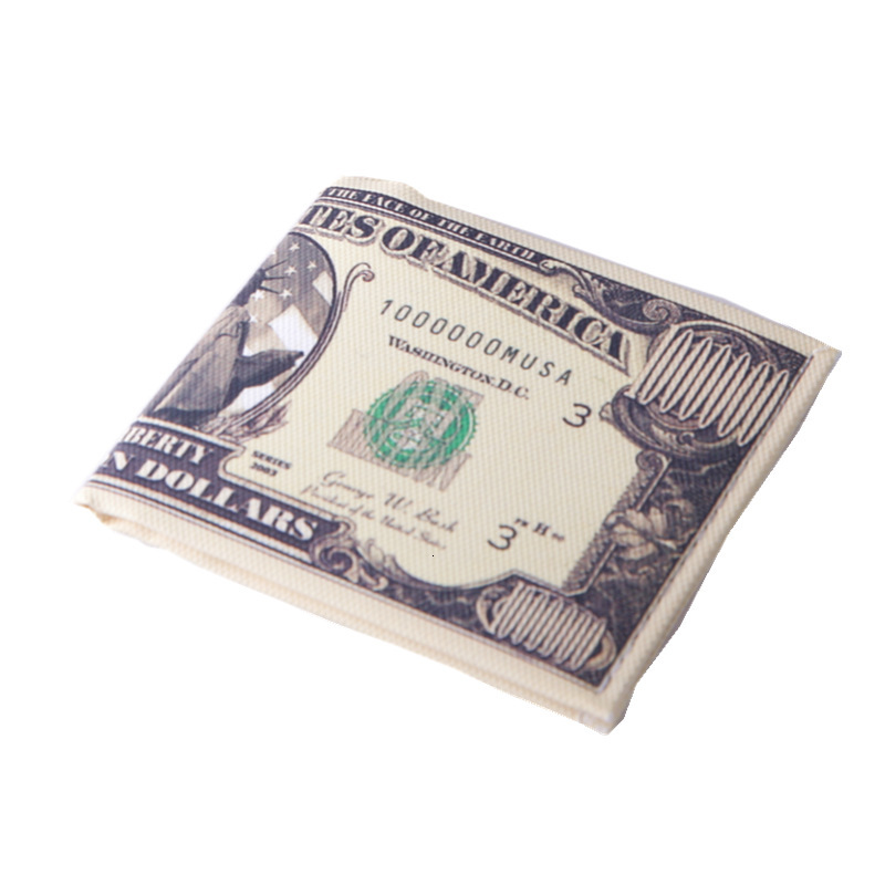 New designer's foreign currency coin, US dollar, Japanese and Korean creative canvas, short zero gift, travel student wallet, thin wallet