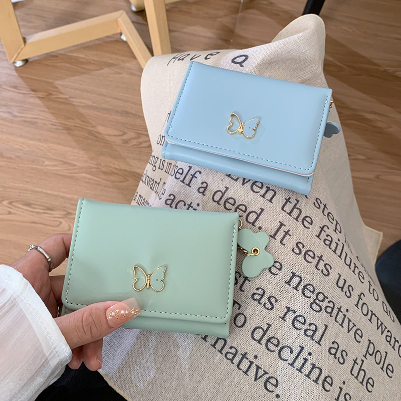 Korean version women's short Instagram minimalist student multi slot large capacity card bag zero wallet