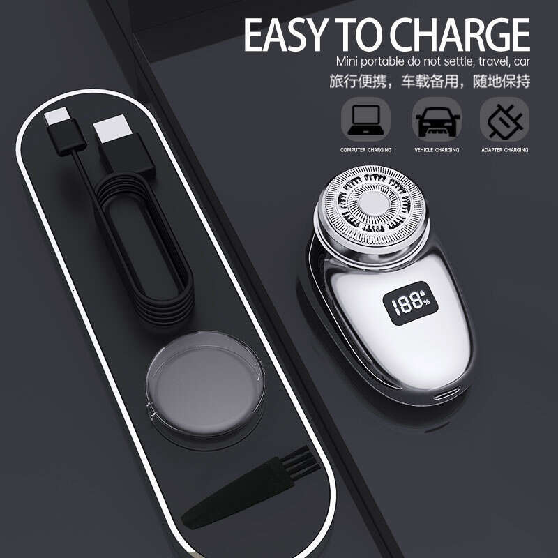 Wholesale Men's Mini Electric Full Body Waterproof USB Rechargeable Portable Wet/Dry Shaver Beards Face Car