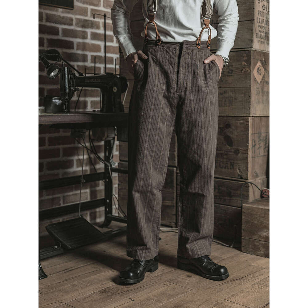 Bronson Lot 920 Old Time Pinstripe Work Pants Heritage Style Men's Suit Trousers