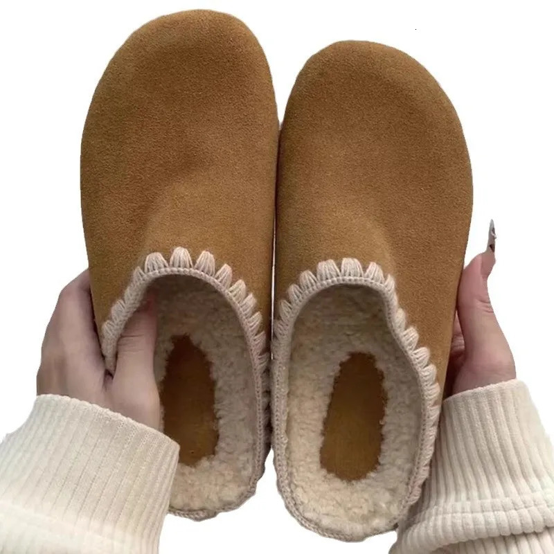 womens closed toe slider winter warm chlorine sandals womens retro fashion garden mule Clog slider 35-40 241031