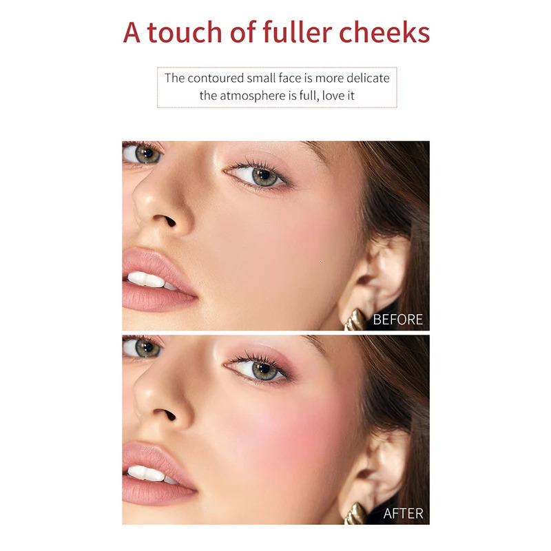 3-in-1 Cheek Lip Tinted Moistured Blush Stick Silky Brighten Blush Cream Tubes Matte Contour Makeup Blusher Cosmetics 241031