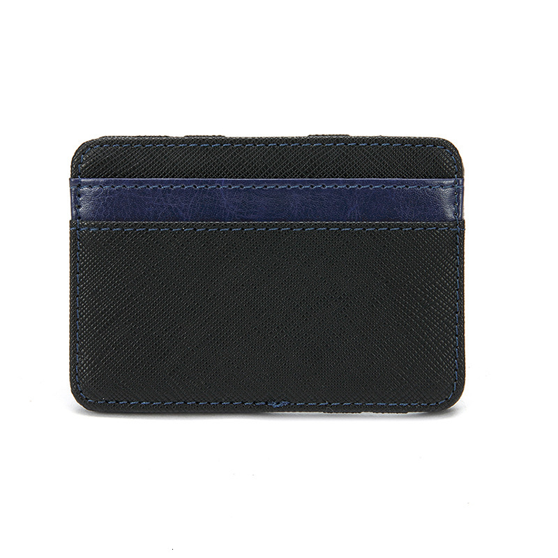 New designer short PU cross pattern magic wallet card bag