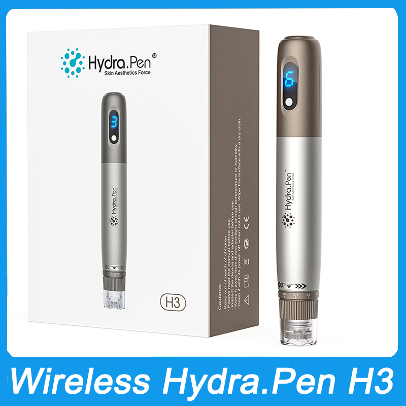 Professional Facial Skin Care Beauty Machine Hydra.Pen H3 Mesotherapy Derma Microneedling Pen Home Use MTS Tools Hydra Dermapen with 2 Pcs 12Pins Need