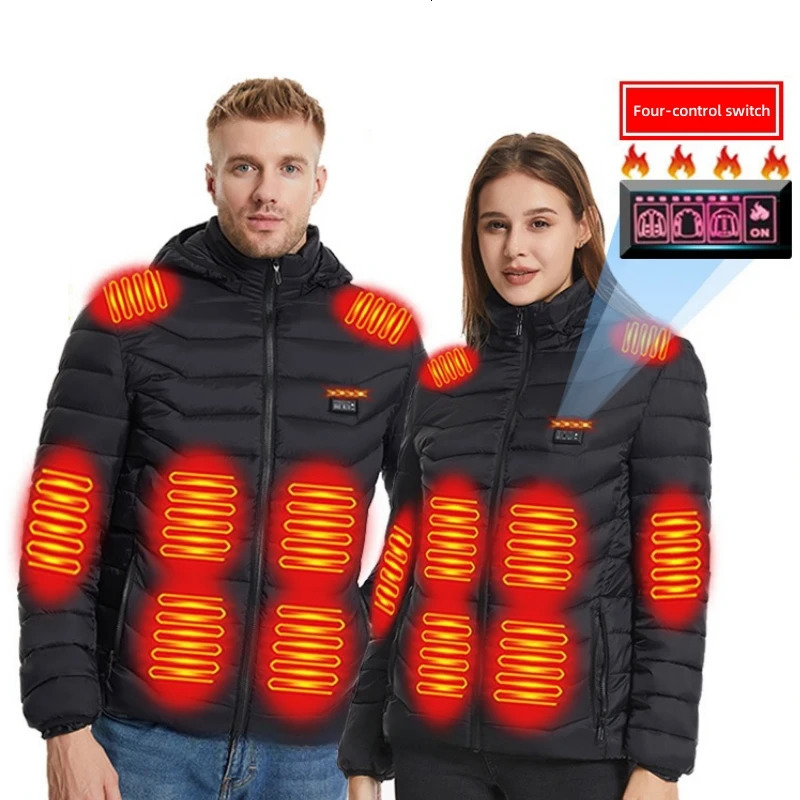 1521 Zones USB Heating Jackets Men Winter Warm Heated Electric Heated Jackets Waterproof Warm Jacket Coat Heated Vests 241031
