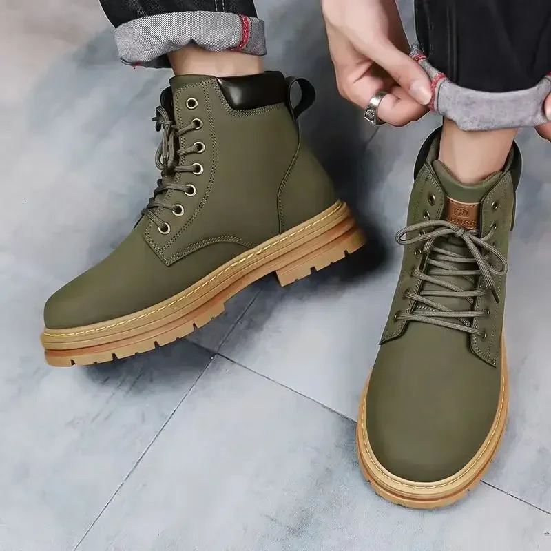 Mens Shoes Rubber Lace Platform Mens Shoes Promotion Retro Comfort Discounts Sales Discounts Shoes Original Trading Size 45 241031