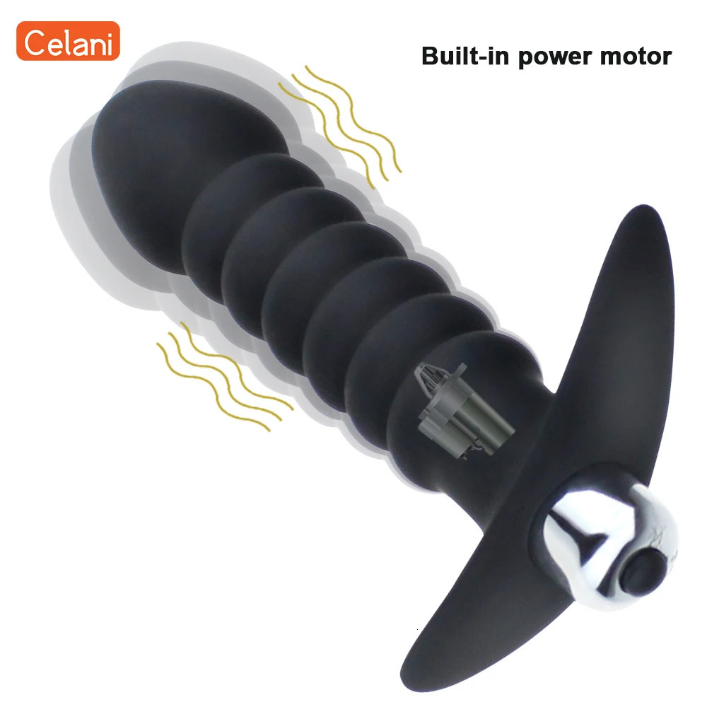 Silicone Anal Beads Butt Plug Vibrator Anal Plug Toy Strapon Dildo Male Prostate Massager Anal Sex Toys For GaysCouple Men 241031
