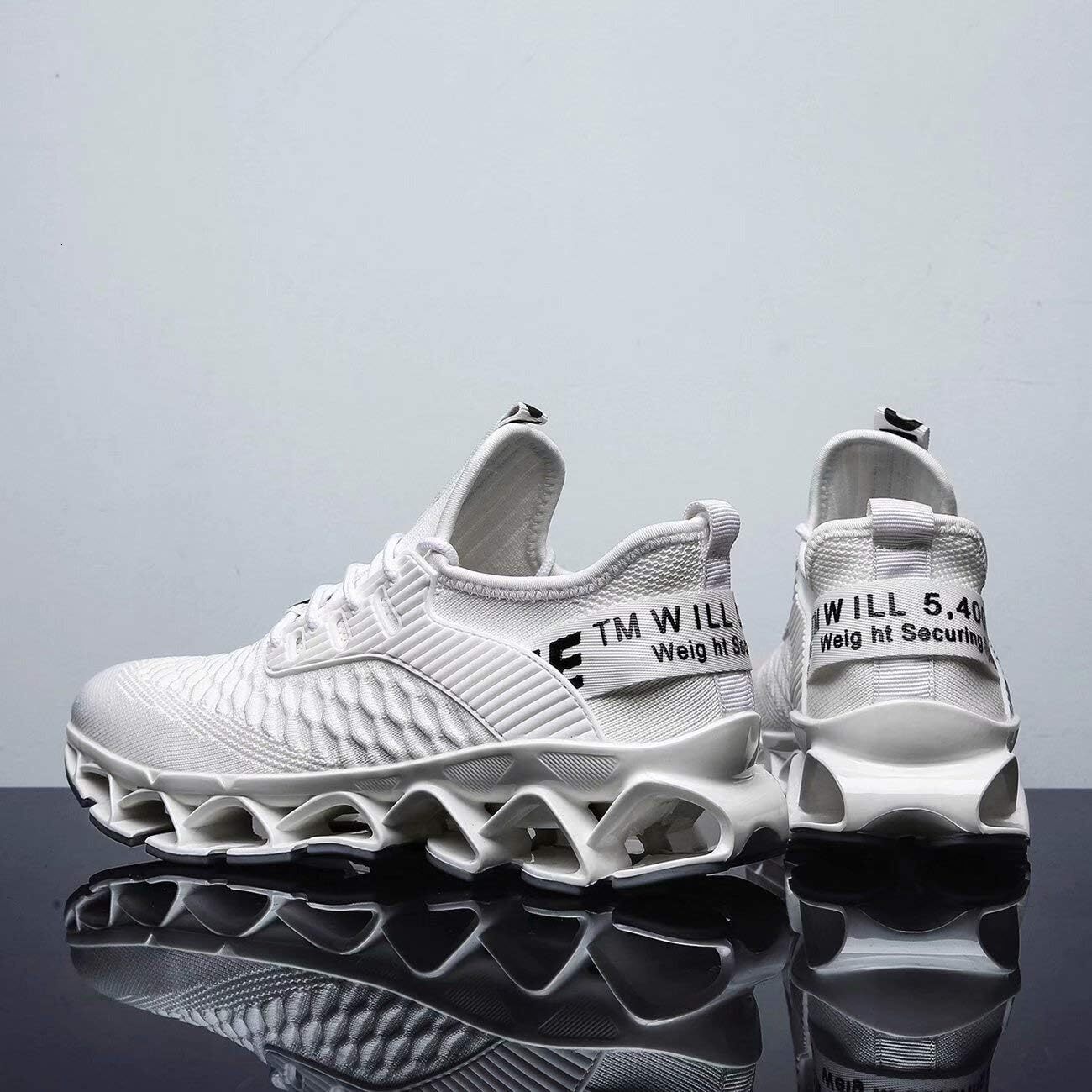 Men S Fashion Sports Shoes Breathable Mesh Running Blade Anti Slip Soft Sole Casual Walking