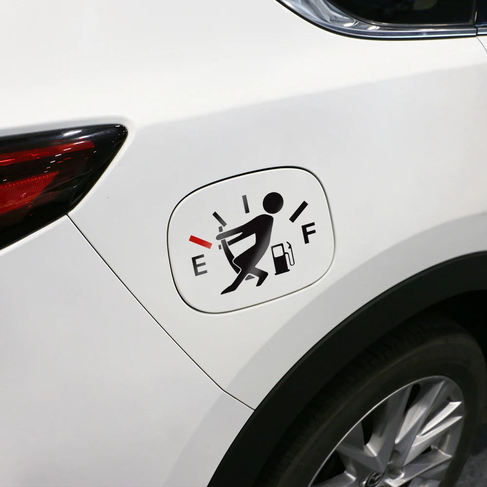 New Creative Fuel Tank Cap Stickers Cartoon Oointer Vinyl Film Reflective Waterproof Decal Decoration Car Exterior Accessories