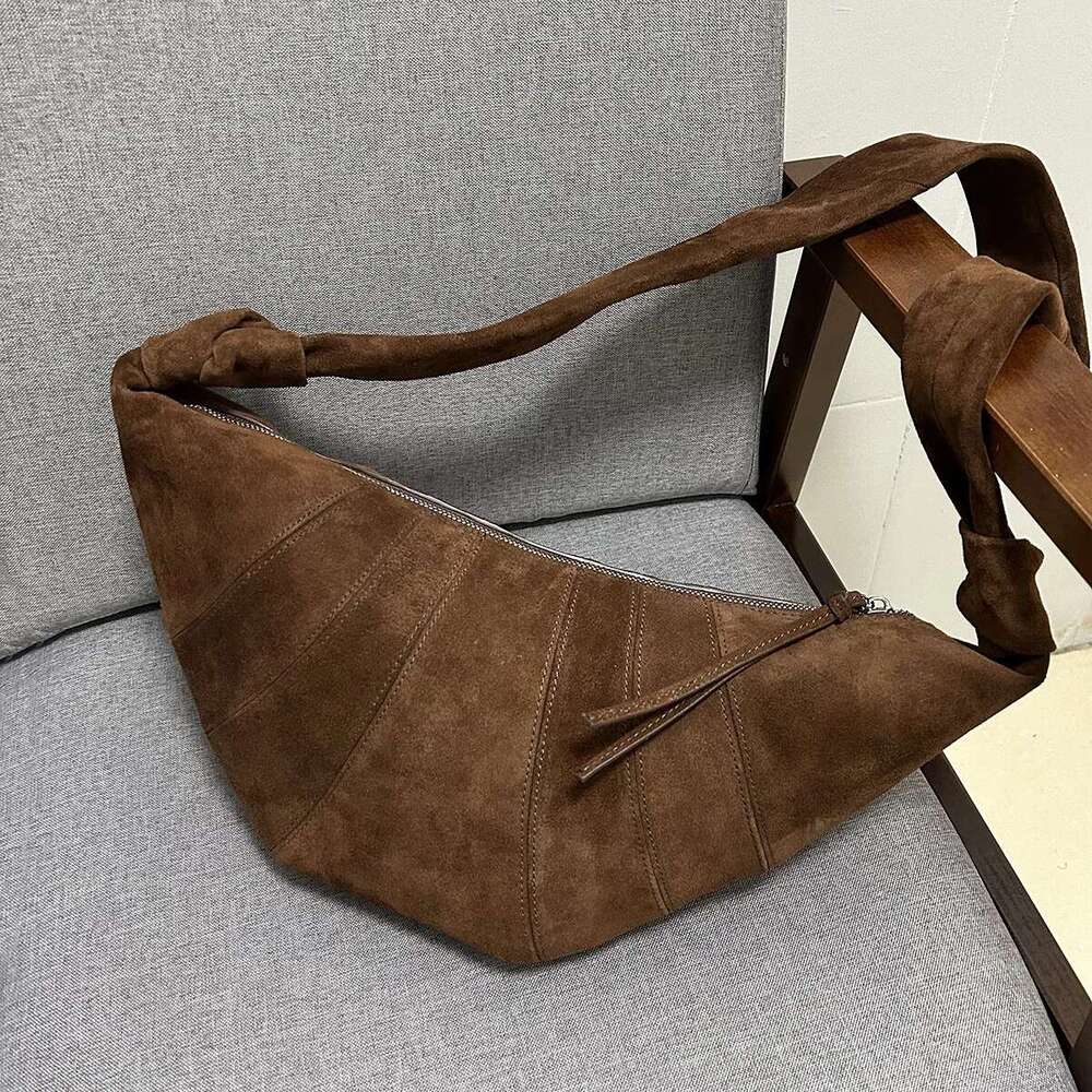 New High Quality Suede Leather Croissant