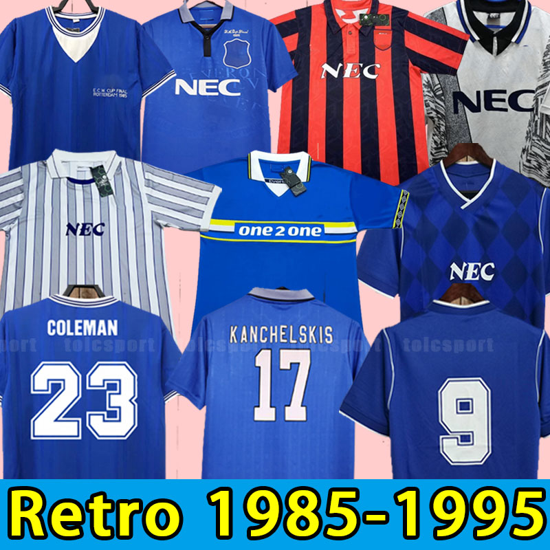 1988 1990 88 90 1994 1995 KANCHELSKIS GASCOIGNE Mens RETRO Soccer Jerseys SPEED BRANCH FERGUSON COLEMAN SOUTHALL Home Football Shirt 1986 1987 1997 1999 1982 1984